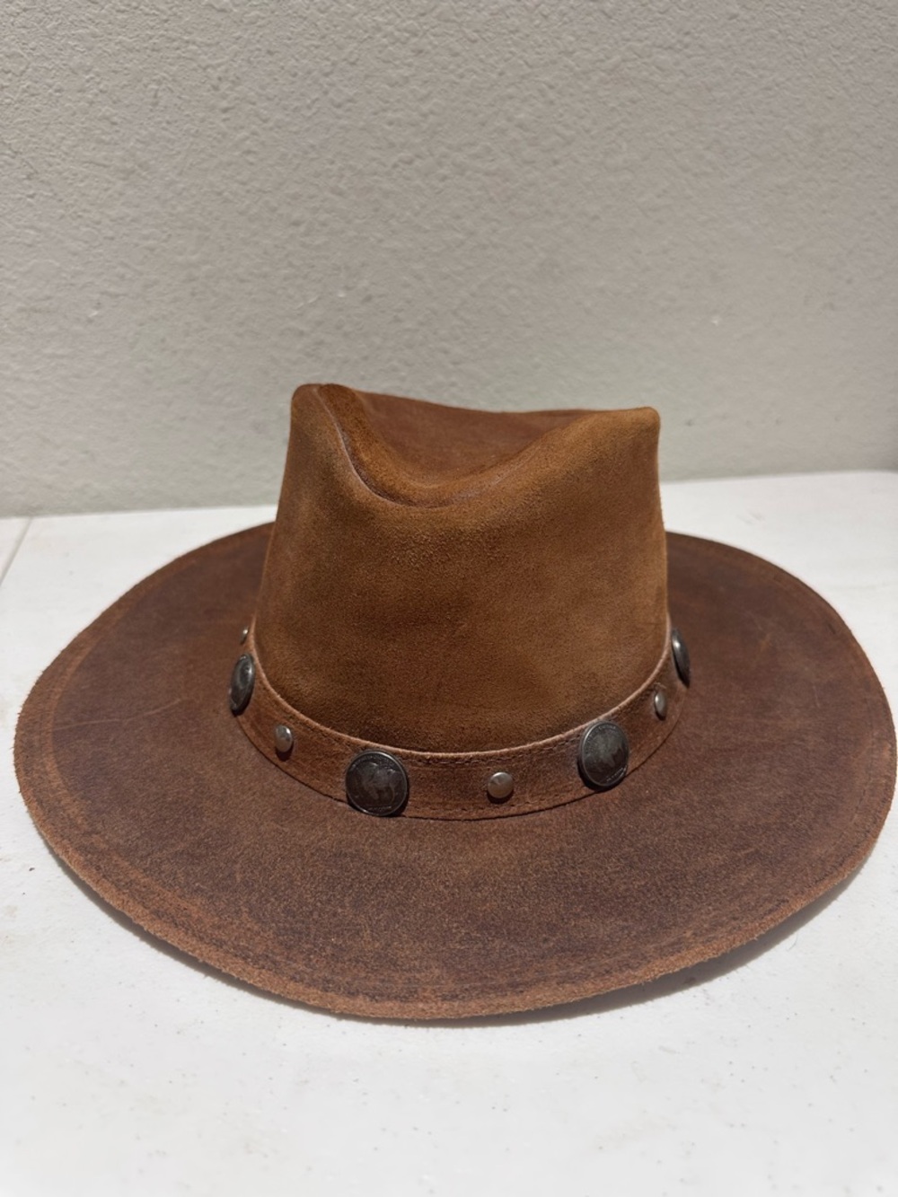 Minnetonka leather outback buffalo nickel hat medium